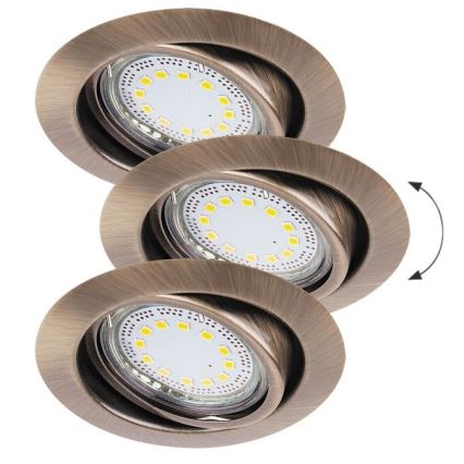 Rabalux - НАБІР 3xLED Вбудований стельовий світильник 3xGU10/3W/230V IP40