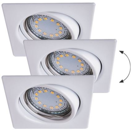 Rabalux - НАБОР 3x Светодиодный встроенный светильник 3xGU10/3W/230V IP40
