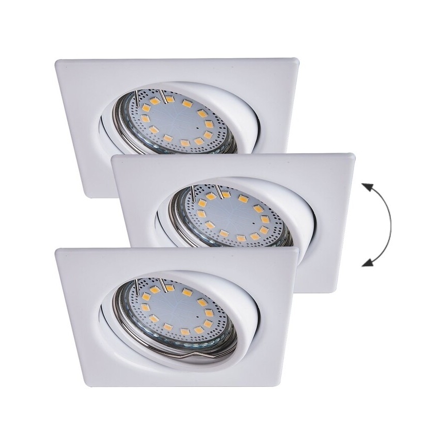 Rabalux - НАБОР 3x Светодиодный встроенный светильник 3xGU10/3W/230V IP40