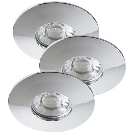 Rabalux - набор из 3 LED-светильников, встраиваемых в потолок для ванной комнаты LED/4W/230V IP44