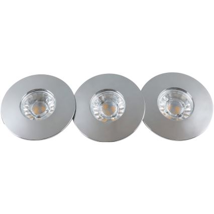 Rabalux - набор из 3 LED-светильников, встраиваемых в потолок для ванной комнаты LED/4W/230V IP44