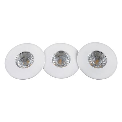 Rabalux - НАБІР 3xLED Вбудований світильник для ванної кімнати 3xLED/4W/230V IP44