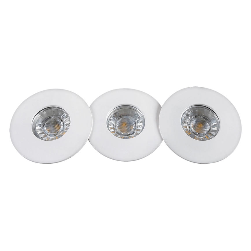 Rabalux - НАБІР 3xLED Вбудований світильник для ванної кімнати 3xLED/4W/230V IP44