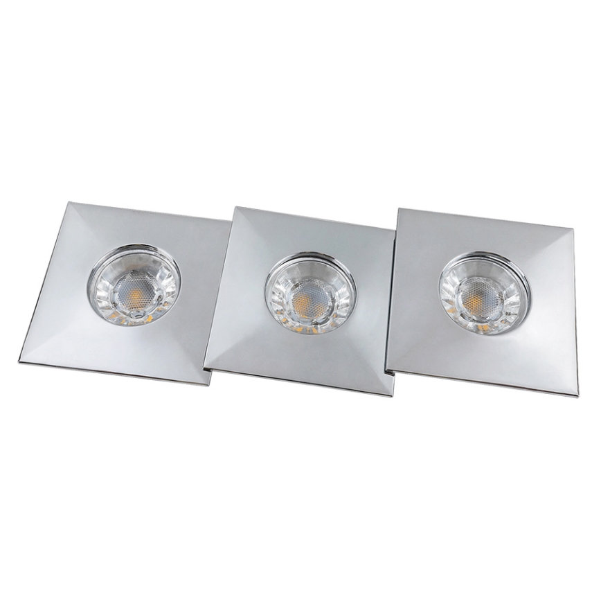 Rabalux - Комплект из 3 встраиваемых потолочных светильников для ванной LED/4W/230V IP44