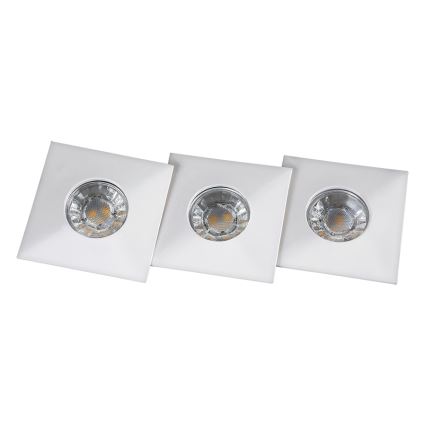 Rabalux - НАБІР 3xLED Вбудований стельовий світильник для ванної 1xLED/4W/230V IP44