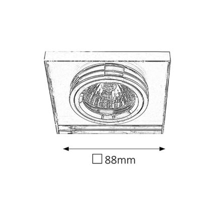 Rabalux - Встроенный светильник 1xGU5,3/50W/12V