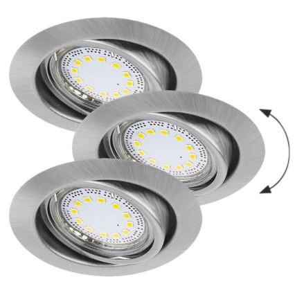 Rabalux - НАБІР 3x LED вбудованих точкових світильників 1xGU10/3W/230V IP40