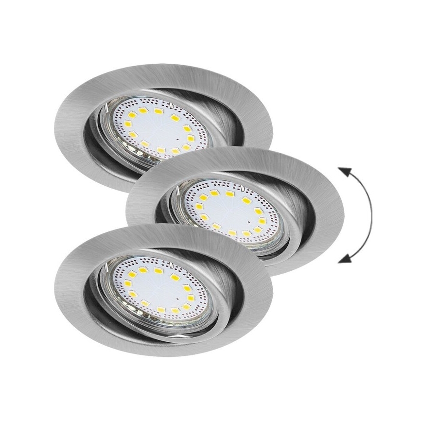 Rabalux - НАБІР 3xLED Вбудований стельовий світильник 3xGU10/3W/230V IP40