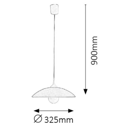 Rabalux 1407 - Люстра CUPOLA RANGE 1xE27/60W/230V красная