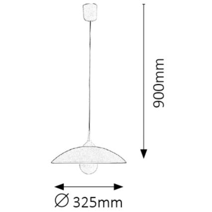 Rabalux 1407 - Люстра CUPOLA RANGE 1xE27/60W/230V красная