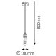 Rabalux 1418 - Подвесной светильник FIXY E27/40W серебряный
