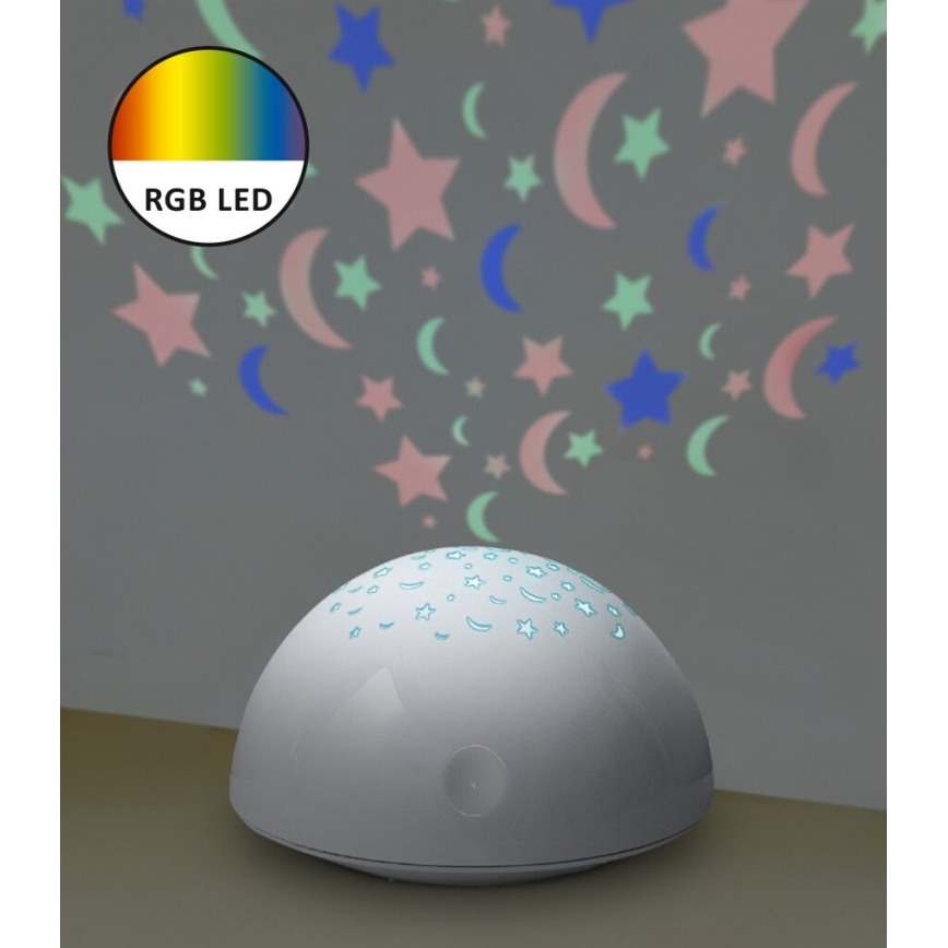 Rabalux - LED Нічний світильник RGB LED/0,5W/3xAA