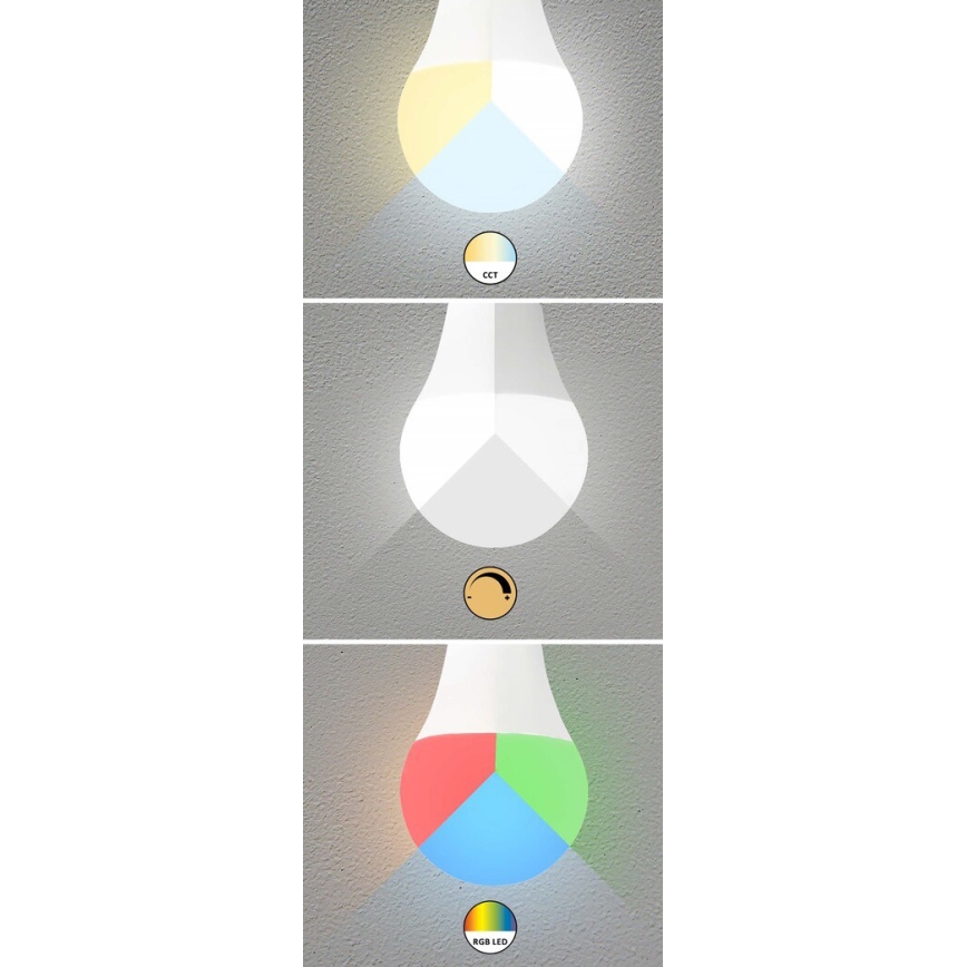 Rabalux - Светодиодная RGB-лампочка с регулированием яркости C37 E14/5W/230V Wi-Fi 3000-6500K