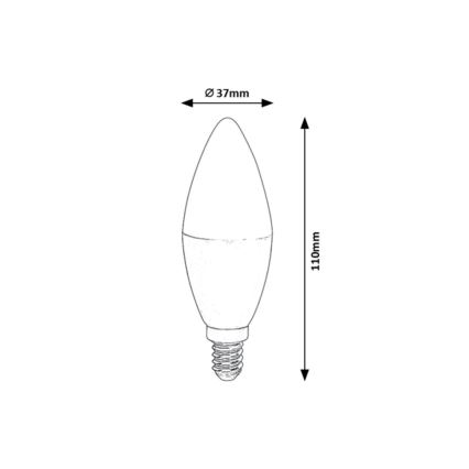 Rabalux - Світлодіодна RGB лампочка з регулюванням яскравості C37 E14/5W/230V Wi-Fi 3000-6500K