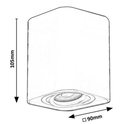 Rabalux - Точечный светильник 1xGU10/42W/230V черный