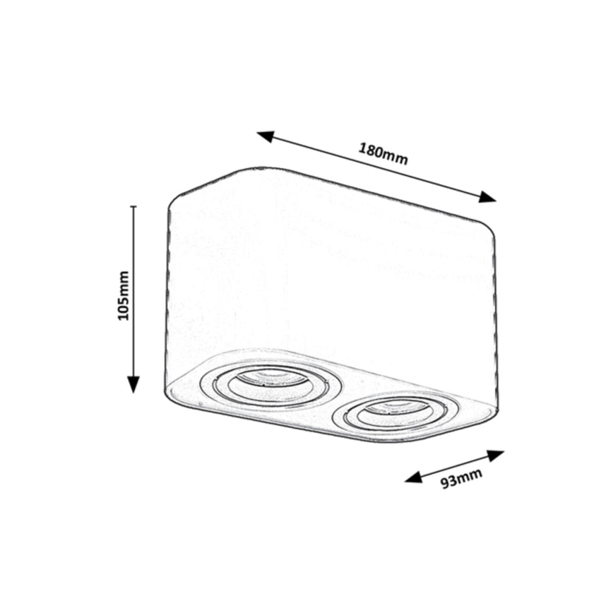 Rabalux - Точечный светильник 2xGU10/42W/230V черный