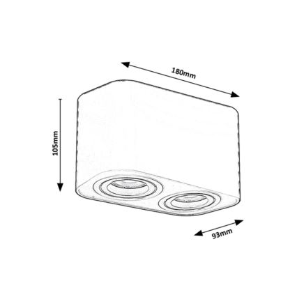 Rabalux - Точковий світильник 2xGU10/42W/230V білий