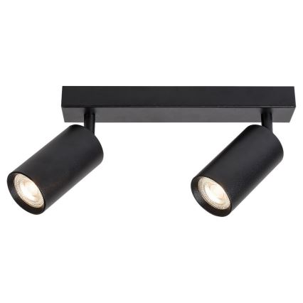 Rabalux - Стельовий точковий світильник 2xGU10/25W/230V чорний