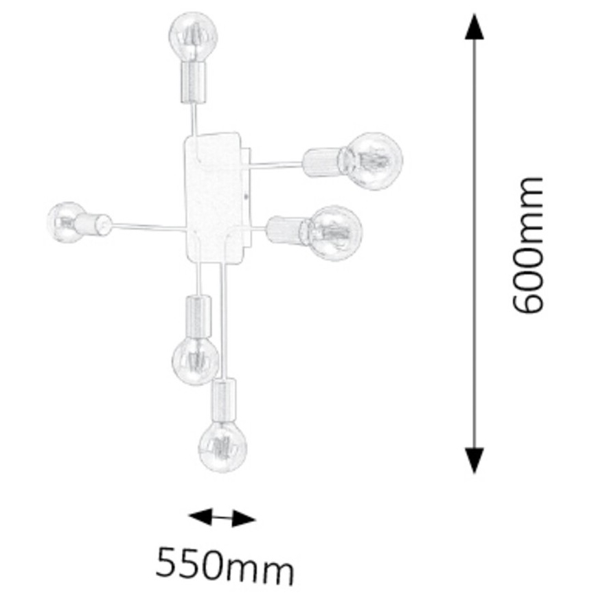 Rabalux 2103 - Припотолочная люстра LANNY 6xE27/15W/230V