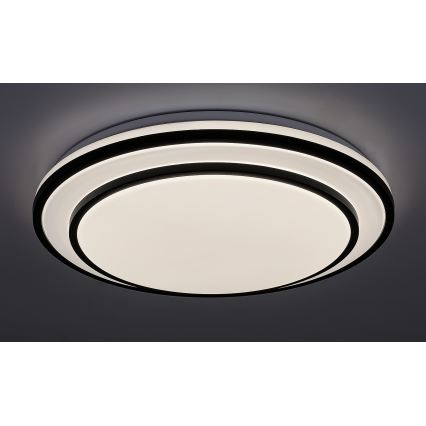 Rabalux - димуваний стельовий світильник LED/40W/230V 3000-6500K чорний діаметр 49 см + пульт дистанційного керування
