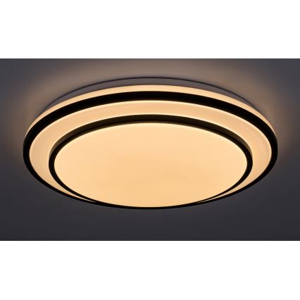 Rabalux - димуваний стельовий світильник LED/40W/230V 3000-6500K чорний діаметр 49 см + пульт дистанційного керування