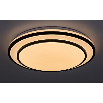 Rabalux - Стельовий світлодіодний світильник з регулюванням яскравості LED/40W/230V 3000-6500K чорний + пульт ДК