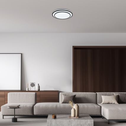 Rabalux - Светодиодный потолочный светильник с регулированием яркости LED/40W/230V 3000-6500K черный + дистанционное управление