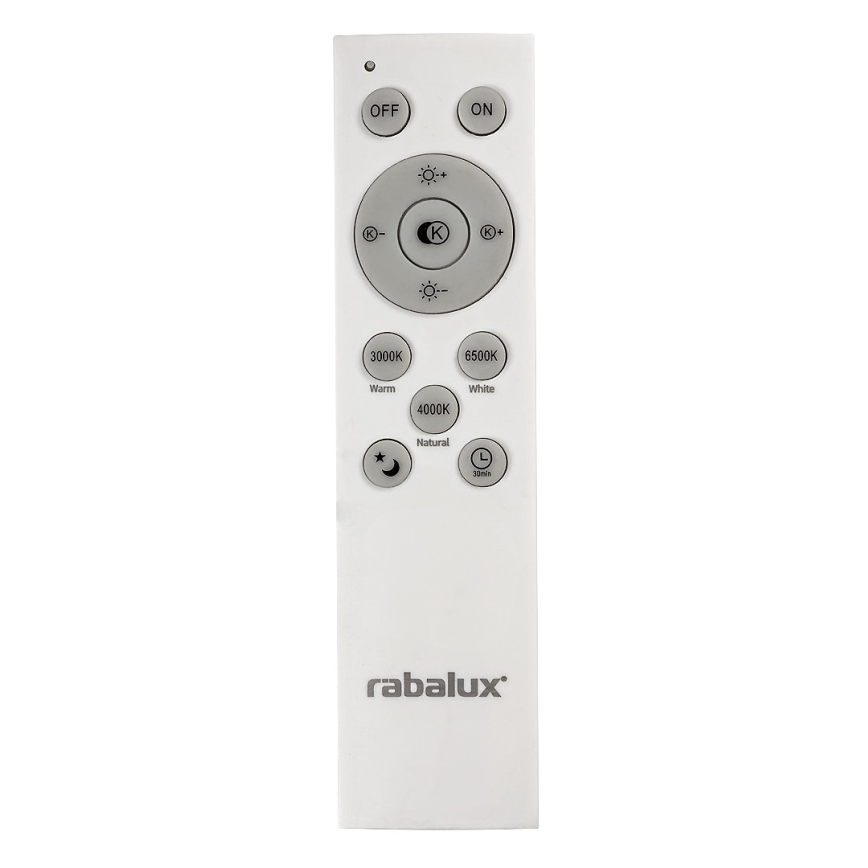 Rabalux - Стельовий світлодіодний світильник з регулюванням яскравості LED/40W/230V 3000-6500K срібний + пульт ДК