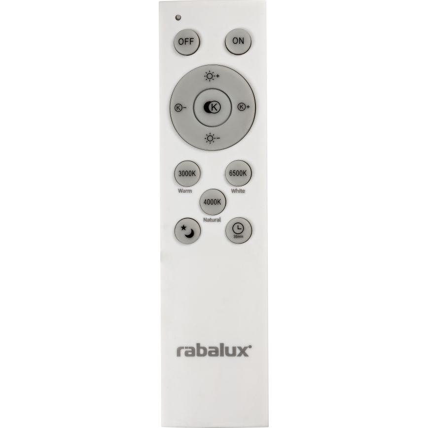 Rabalux - Стельовий світлодіодний світильник з регулюванням яскравості LED/40W/230V 3000-6500K срібний + пульт ДК
