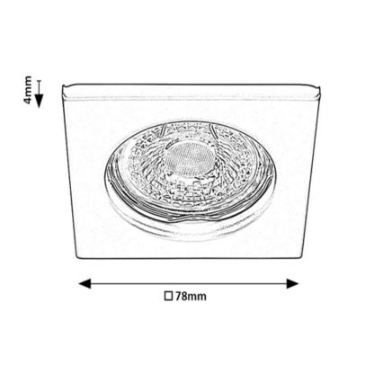 Rabalux 2150 - Встроенный потолочный светильник SPOT RELIGHT 1xGU5,3/25W/12V квадратный