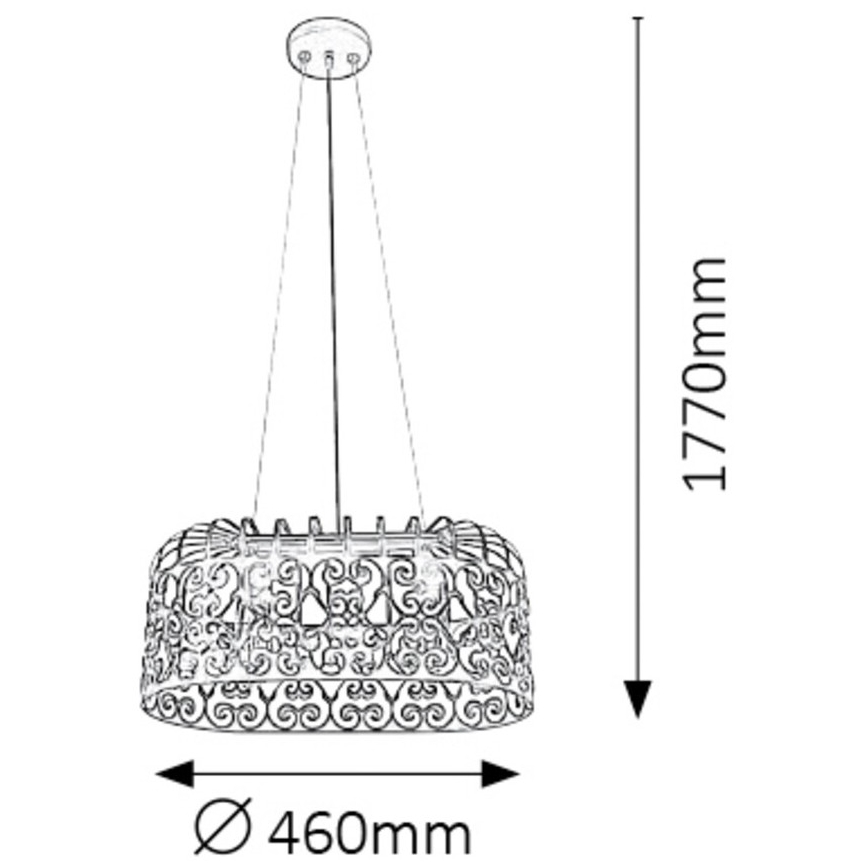 Rabalux - Люстра 2xE27/60W/230V чорний