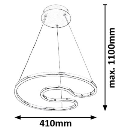 Rabalux - Світлодіодна підвісна люстра LED/30W/230V