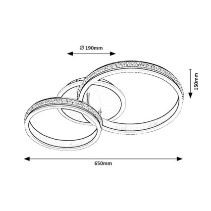 Rabalux - Світлодіодна пристельова люстра LED/50W/230V
