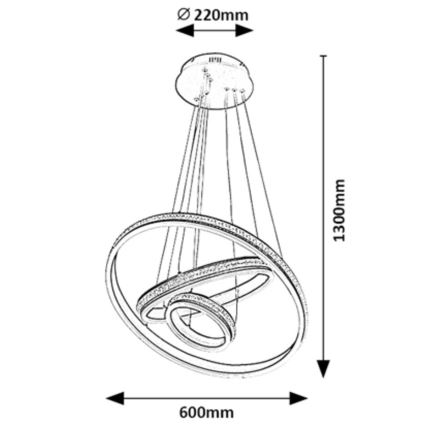 Rabalux - Светодиодная подвесная люстра LED/75W/230V