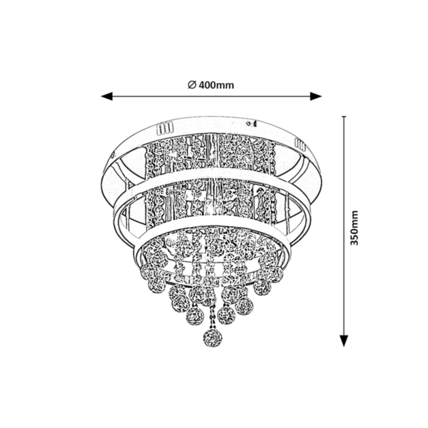 Rabalux - Пристельова кришталева люстра LED/32W/230V + 3xE14/40W