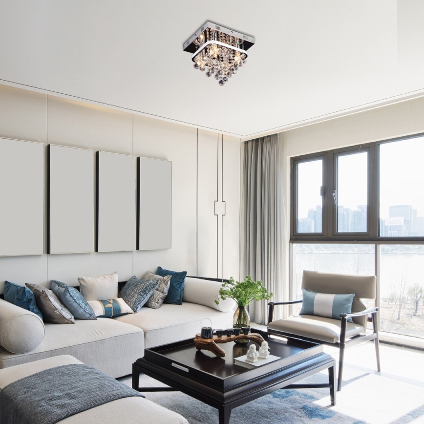 Rabalux - Пристельова кришталева люстра LED/23W/230V + 4xE14/40W
