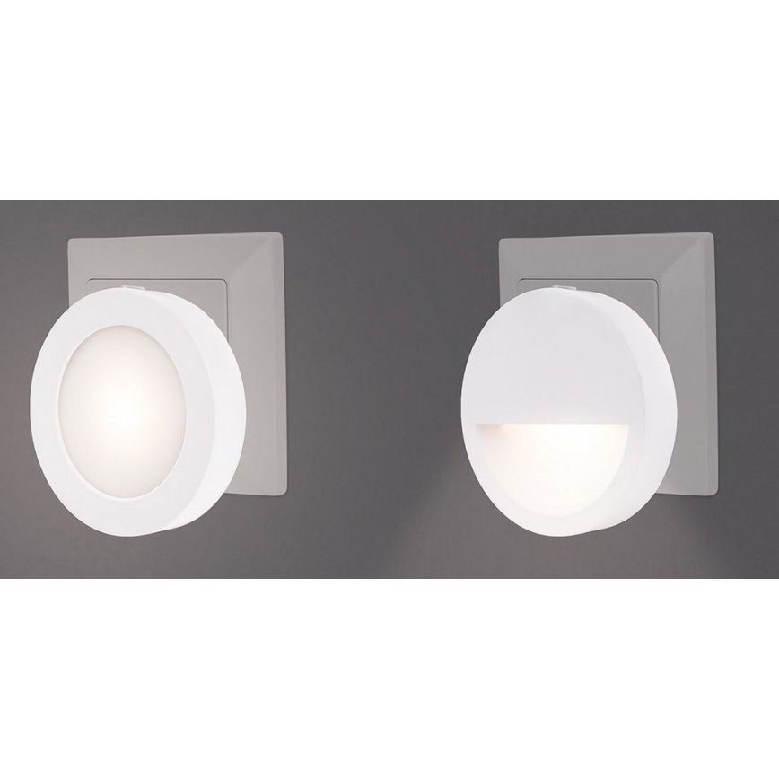 Rabalux - LED Нічник з датчиком освітленості LED/0,5W/230V 3000K діаметр 65 матовий