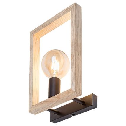 Rabalux - Настінний світильник 1xE27/40W/230V чорний/бук