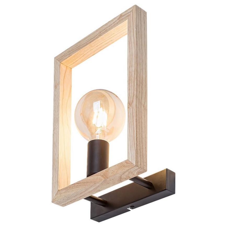 Rabalux - Настінний світильник 1xE27/40W/230V чорний/бук