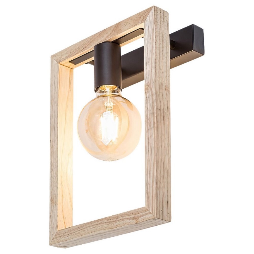 Rabalux - Настінний світильник 1xE27/40W/230V чорний/бук