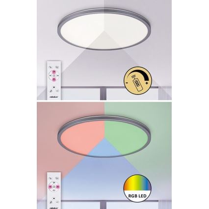 Rabalux - Світильник стельовий світлодіодний RGB з регулюванням яскравості LED/22W/230V Wi-Fi Tuya + дистанційне керування