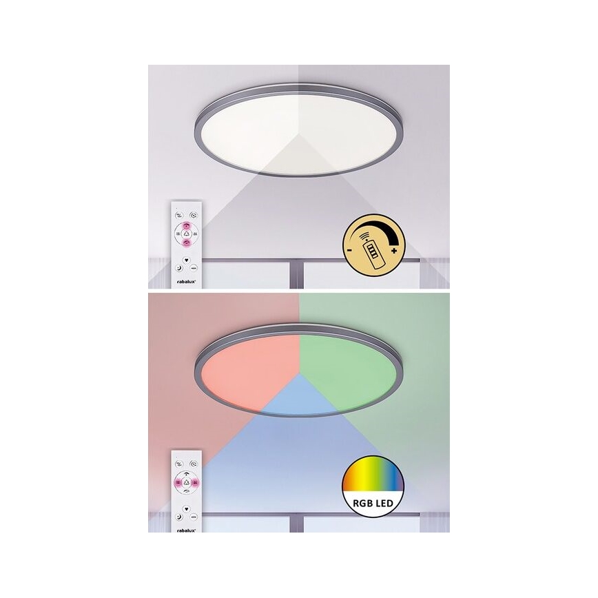 Rabalux - Світильник стельовий світлодіодний RGB з регулюванням яскравості LED/22W/230V Wi-Fi Tuya + дистанційне керування
