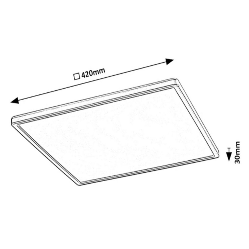 Rabalux - LED RGB стельовий світильник з регульованою яскравістю LED/22W/230V Wi-Fi Tuya + пульт дистанційного керування 42x42 cm