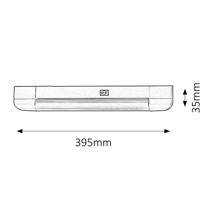 Rabalux - Підсвітка стільниці BAND LIGHT 1xG13/10W/230V 39,5 см срібний