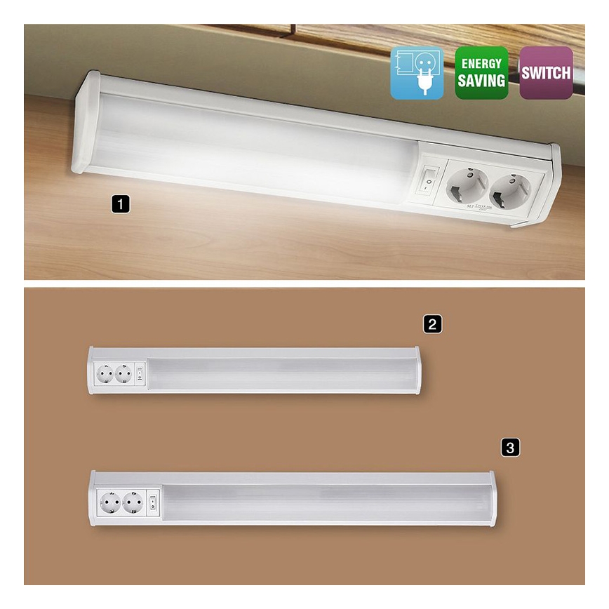 Rabalux - Підсвітка стільниці з розетками G13/15W/230V