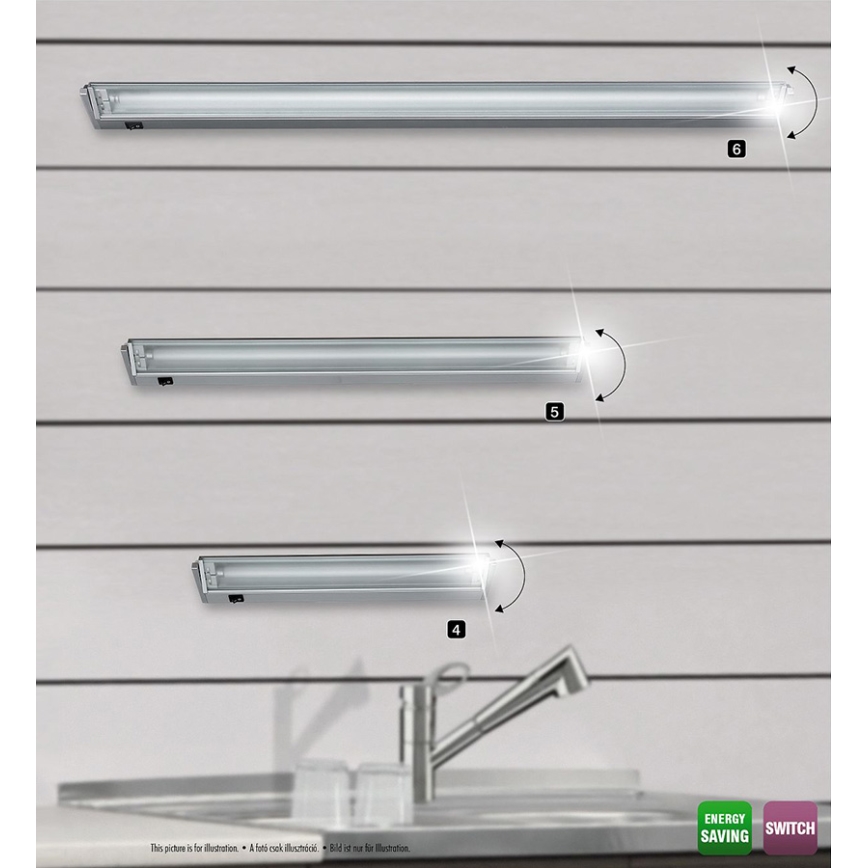 Rabalux - Лампа для подсветки кухонной столешницы 1xG5/21W/230V
