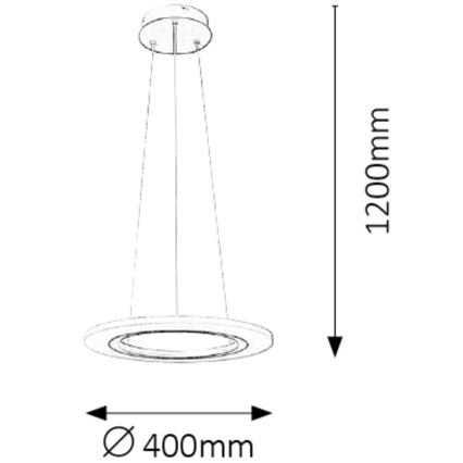 Rabalux 2428 - Світлодіодна люстра ADRIENNE LED/20W/230V срібний