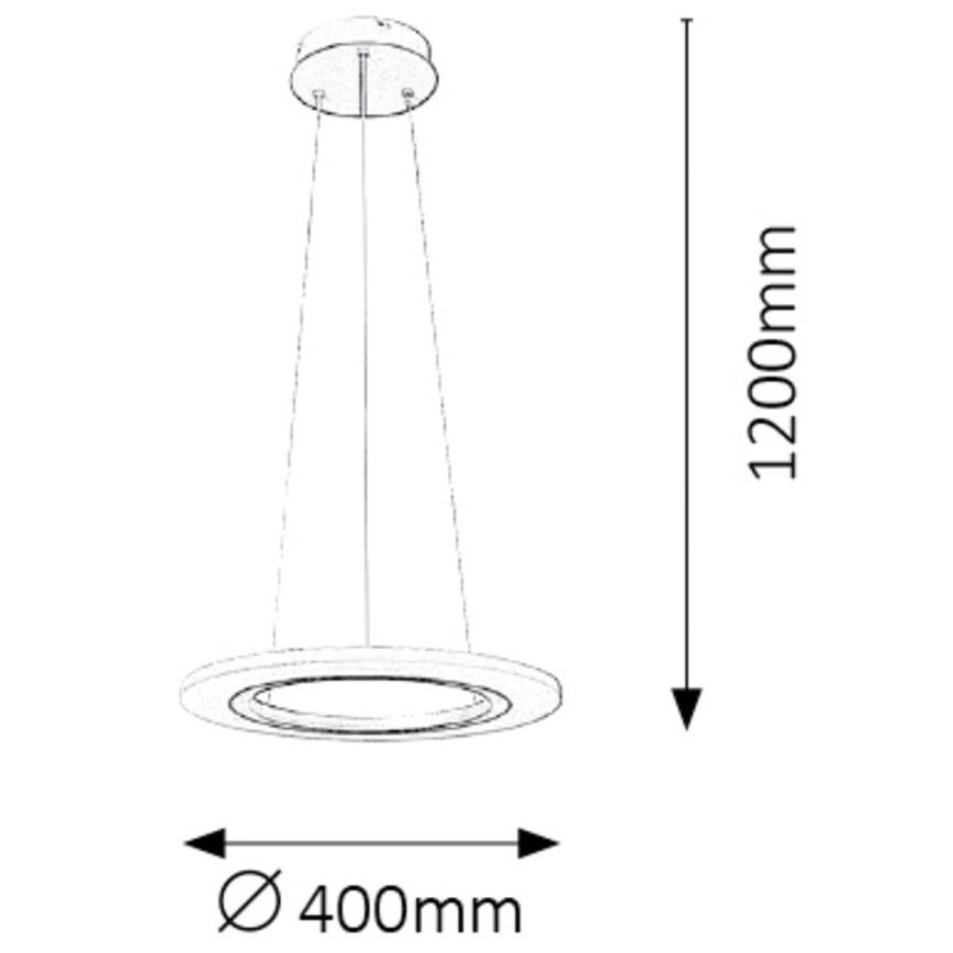 Rabalux 2428 - Світлодіодна люстра ADRIENNE LED/20W/230V срібний