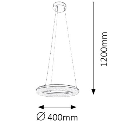 Rabalux - Світлодіодна люстра з регульованою яскравістю LED/24W/230V