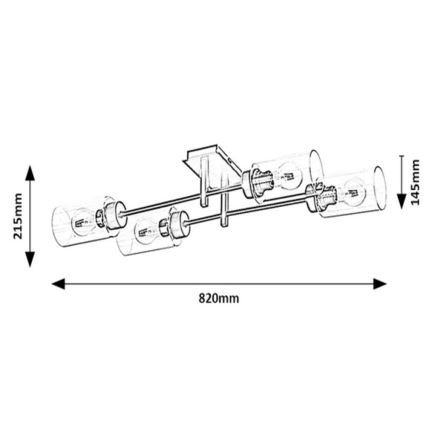 Rabalux - Накладная люстра 4xE27/40Вт/230В 21,5x82 см